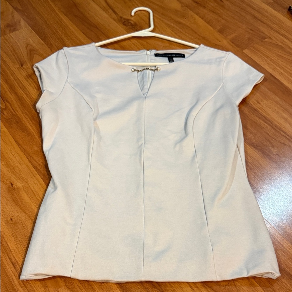 White House Black Market Cream Blouse
